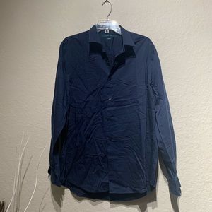 Perry Ellis / Dark blue button up / size L